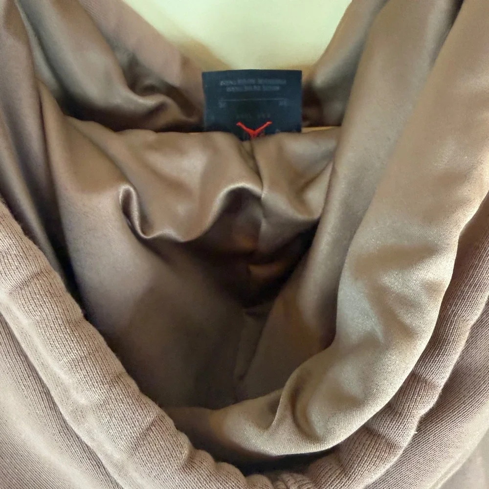 Jordan Flight Essentials Hoodie‎ Mens 3X Mauve Brown Satin Lined Fleece Pullover